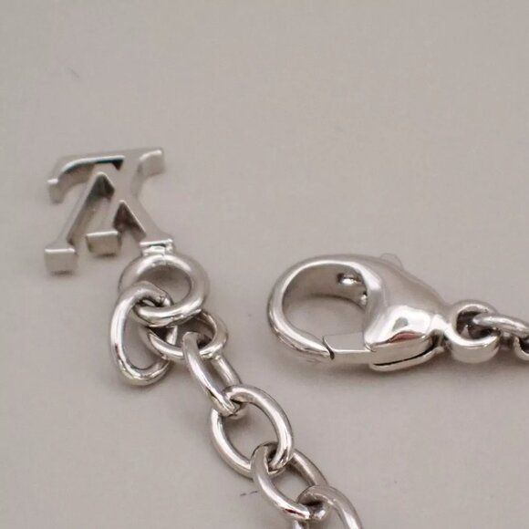 LOUIS VUITTON Chain Bracelet Imitation Pearl Silver Accessory M0996A 75RK008 - Picture 5 of 7